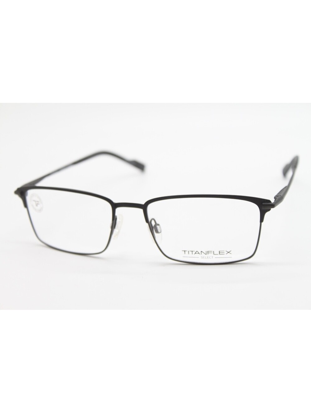 NEW TITANFLEX 827076 10/BLK BLACK AUTHENTIC EYEGLASSES 57-18